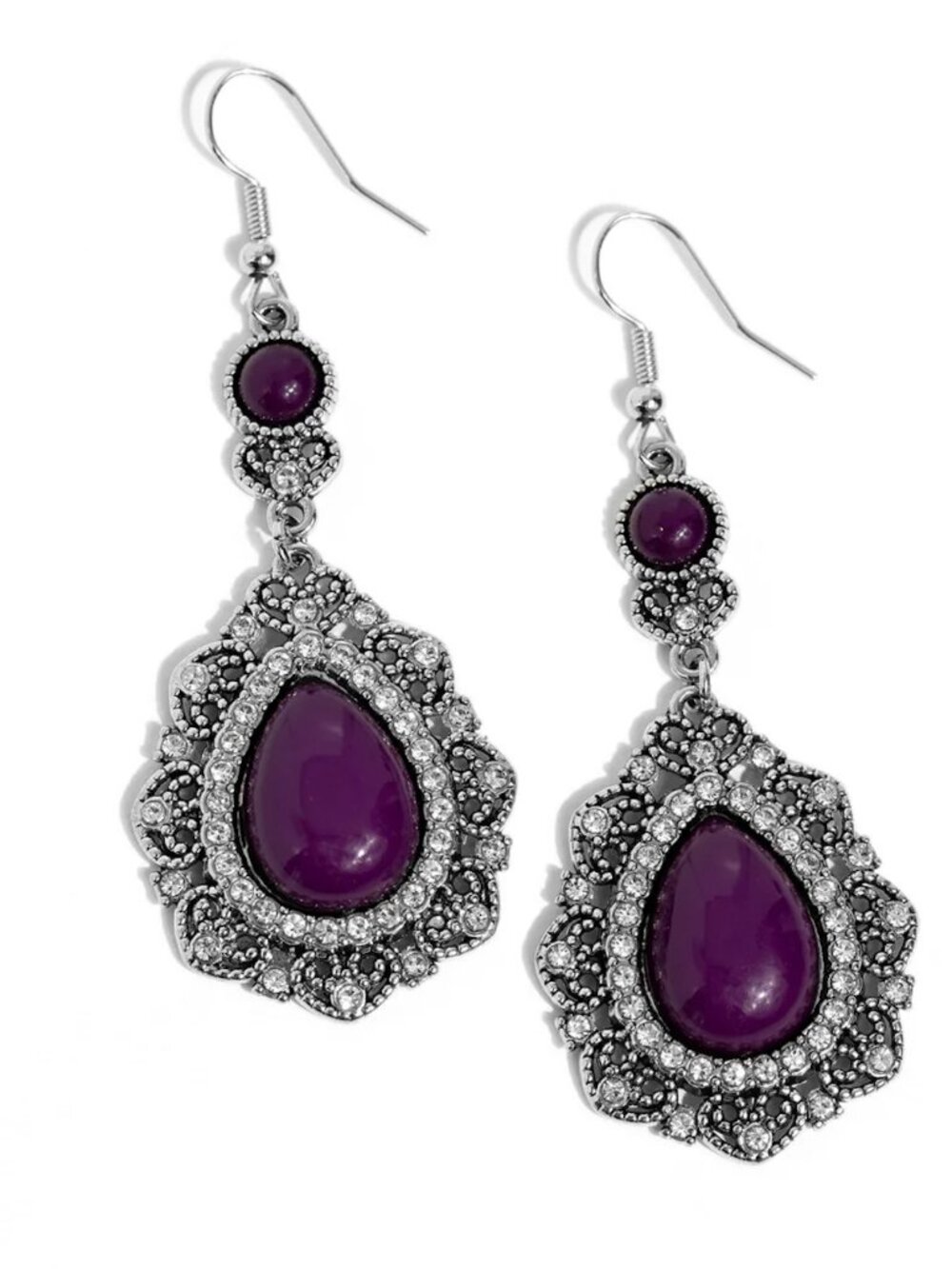 Paparazzi Palace Bribe Purple Earrings